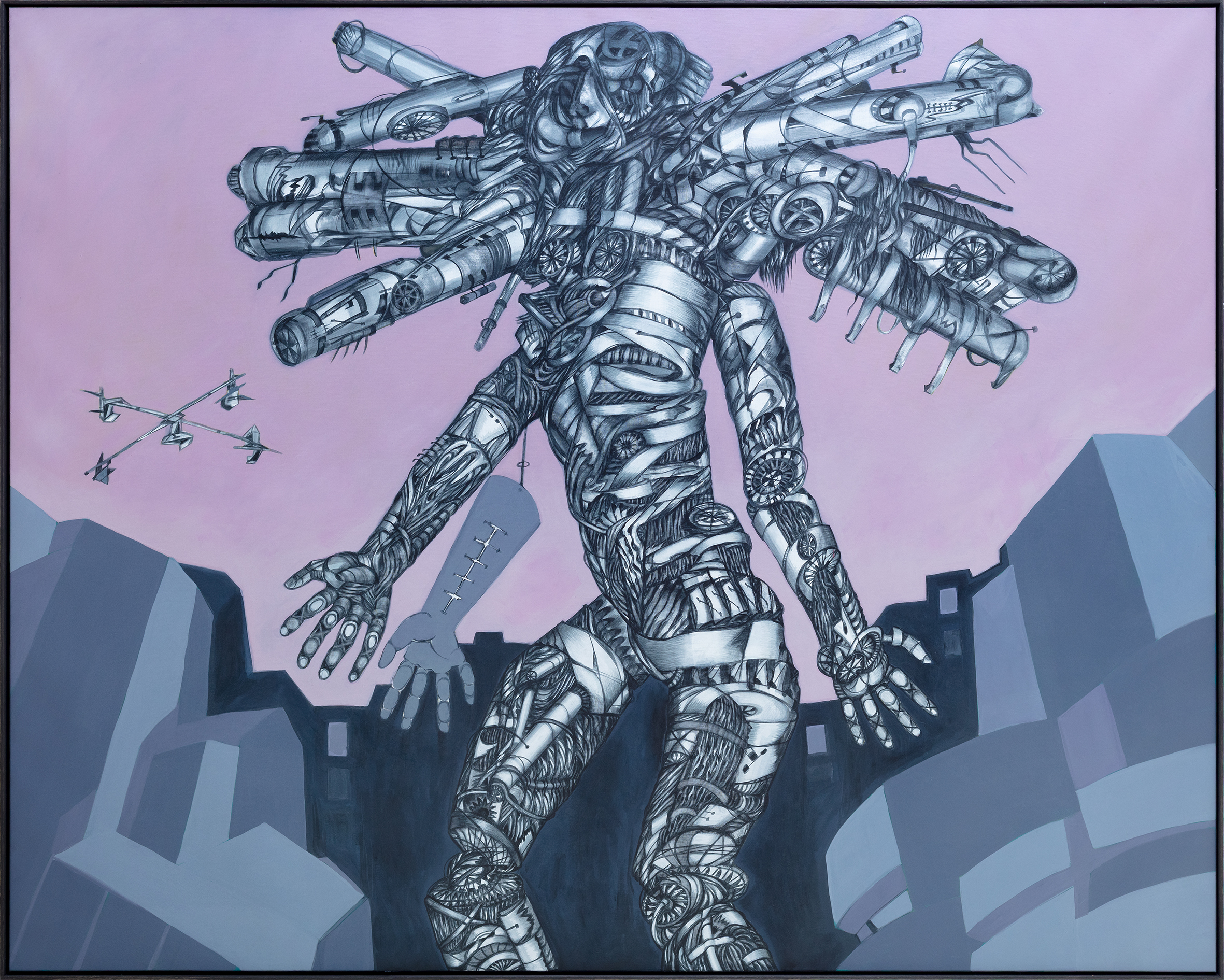 Margot Guttmann, Dance, 2021, Öl auf Leinwand, 200 x 160 cm, © Margot Guttmann, Foto: Ludger Paffrath