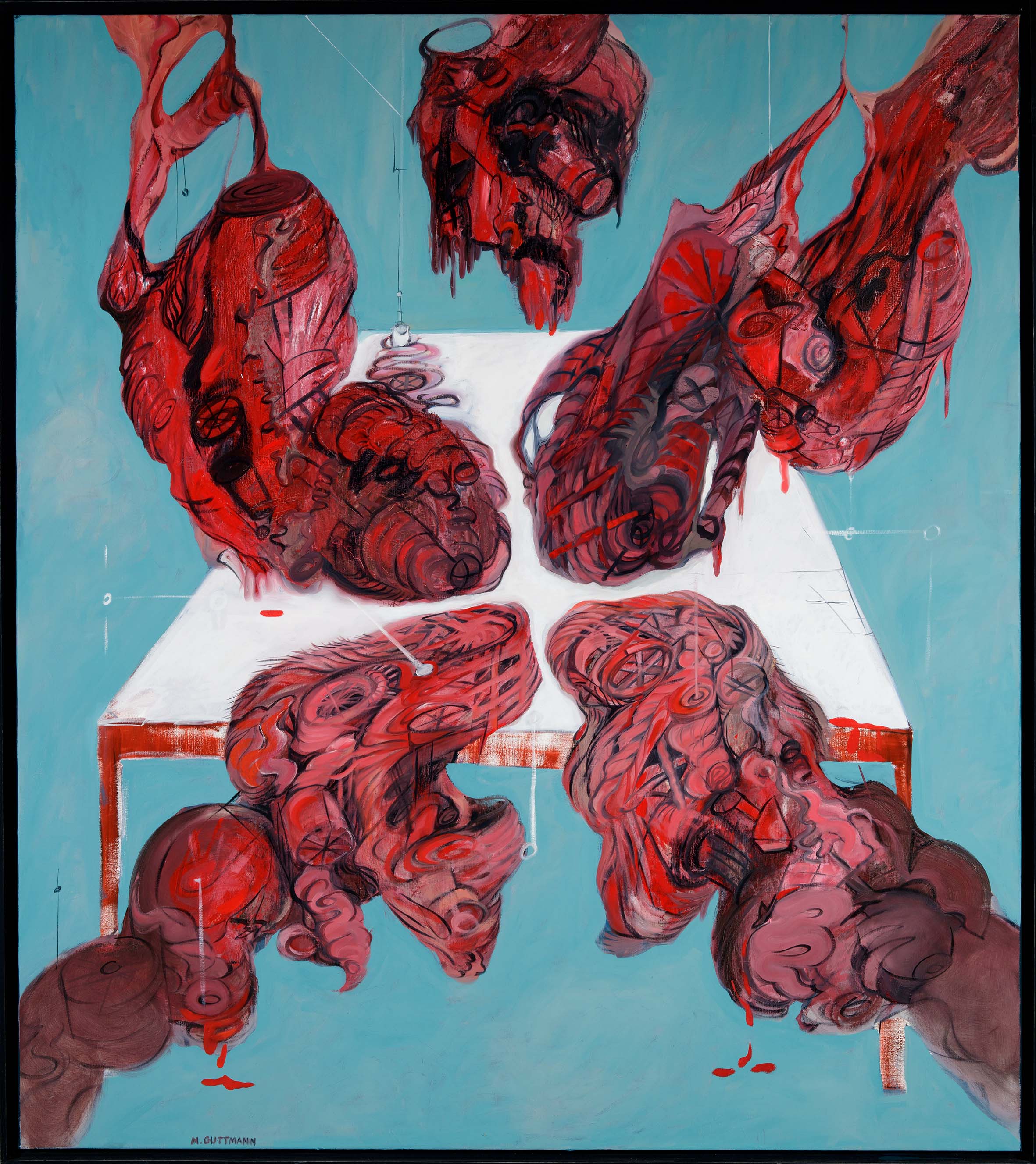 Margot Guttmann, Butterfly, 2015, Öl auf Leinwand, 160 x 170 cm, © Margot Guttmann, Foto: Ludger Paffrath