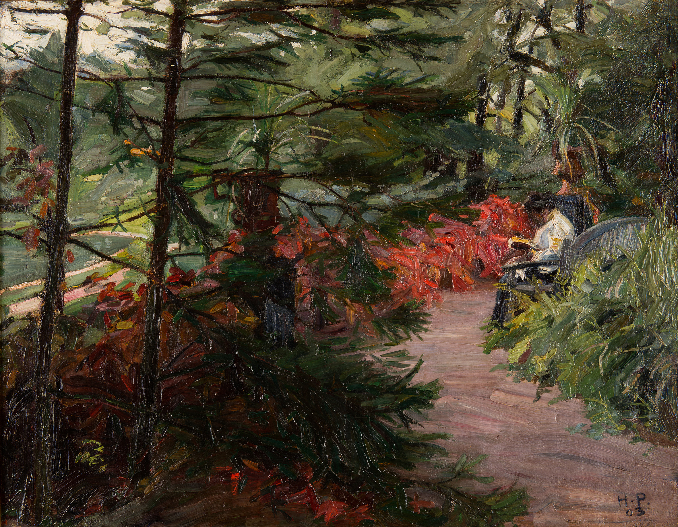Hans Purrmann, Im Park des Schloss Svinar, 1903, Öl auf Leinwand, © VG Bild-Kunst, Bonn 2026