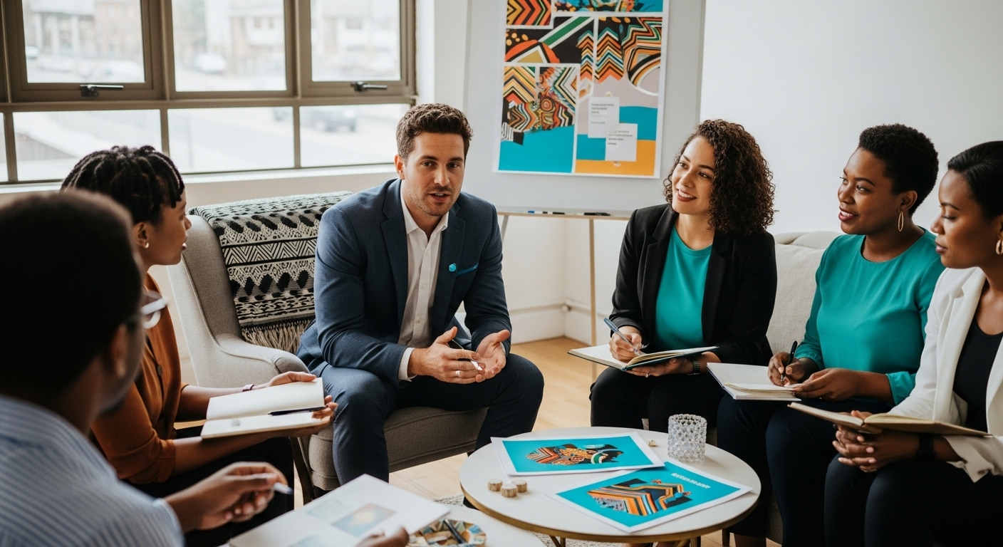 brand strategy team discussion