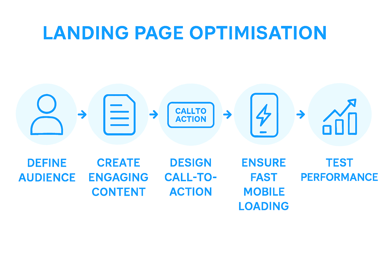 Flowchart of landing page optimisation steps
