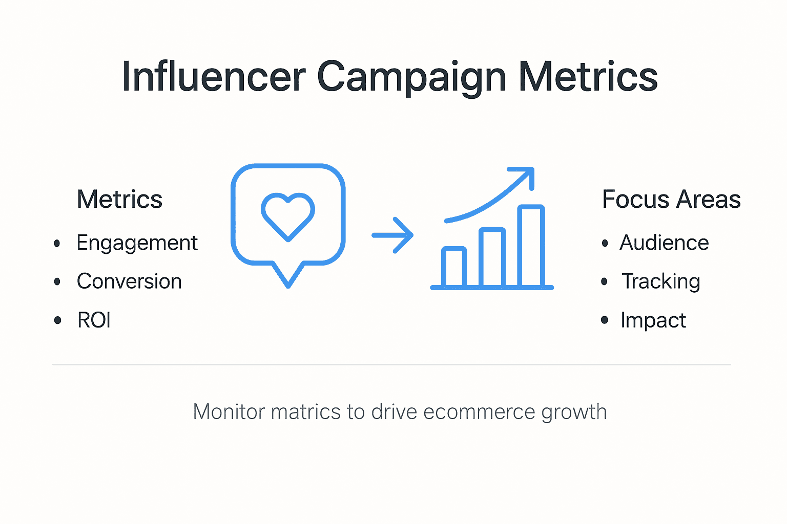 Infographic summarizing influencer campaign metrics