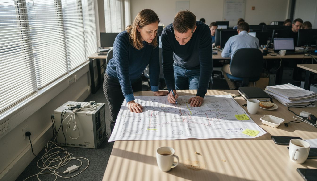 Team assessing legacy infrastructure documentation