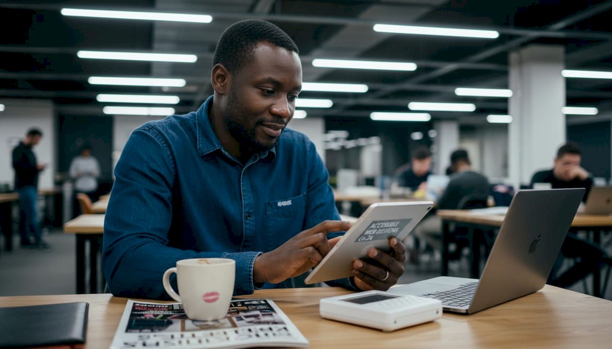 Tester using screen reader for responsive site