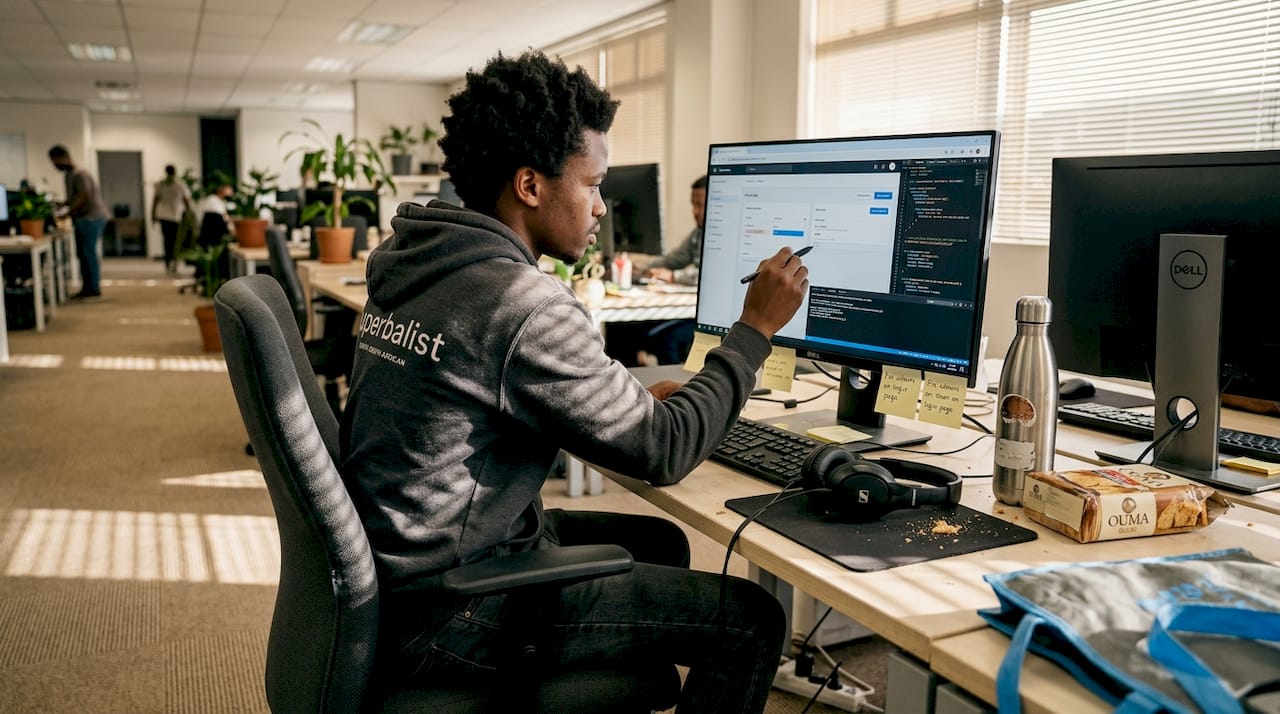 Developer tests web app user experience
