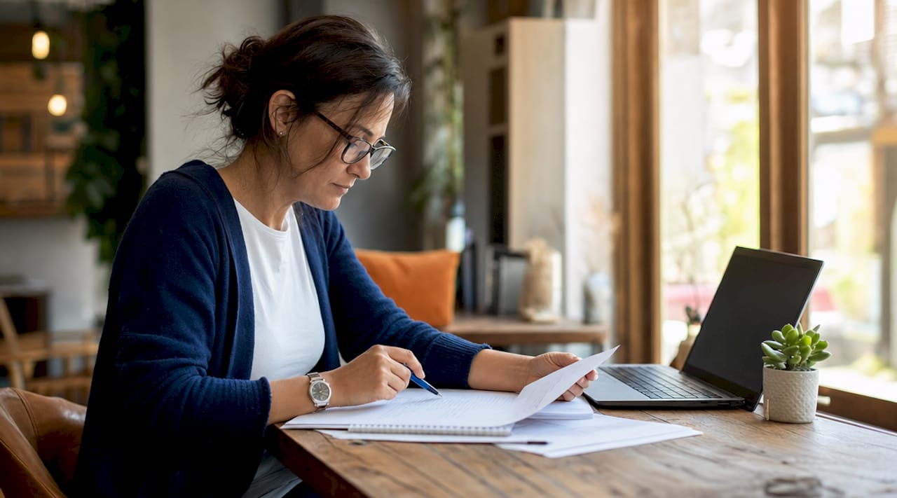 Software quality analyst reviewing checklist