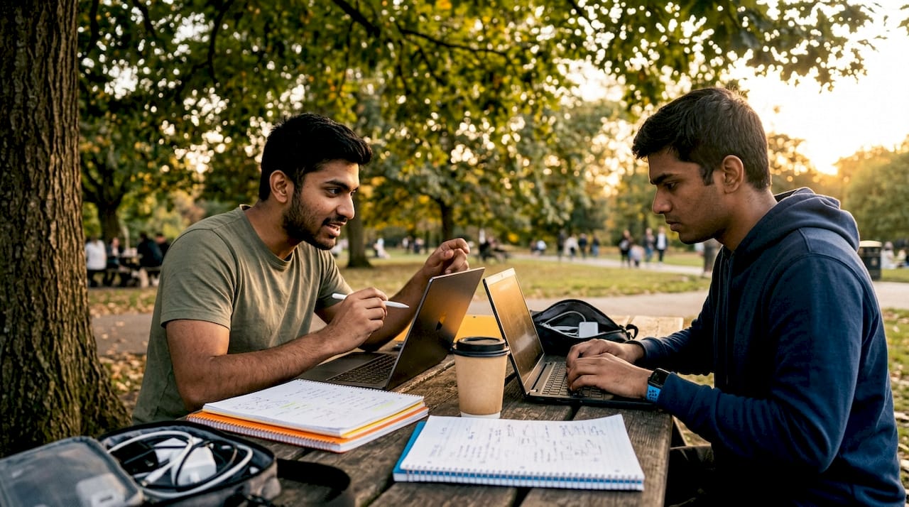 Developers coding custom software together