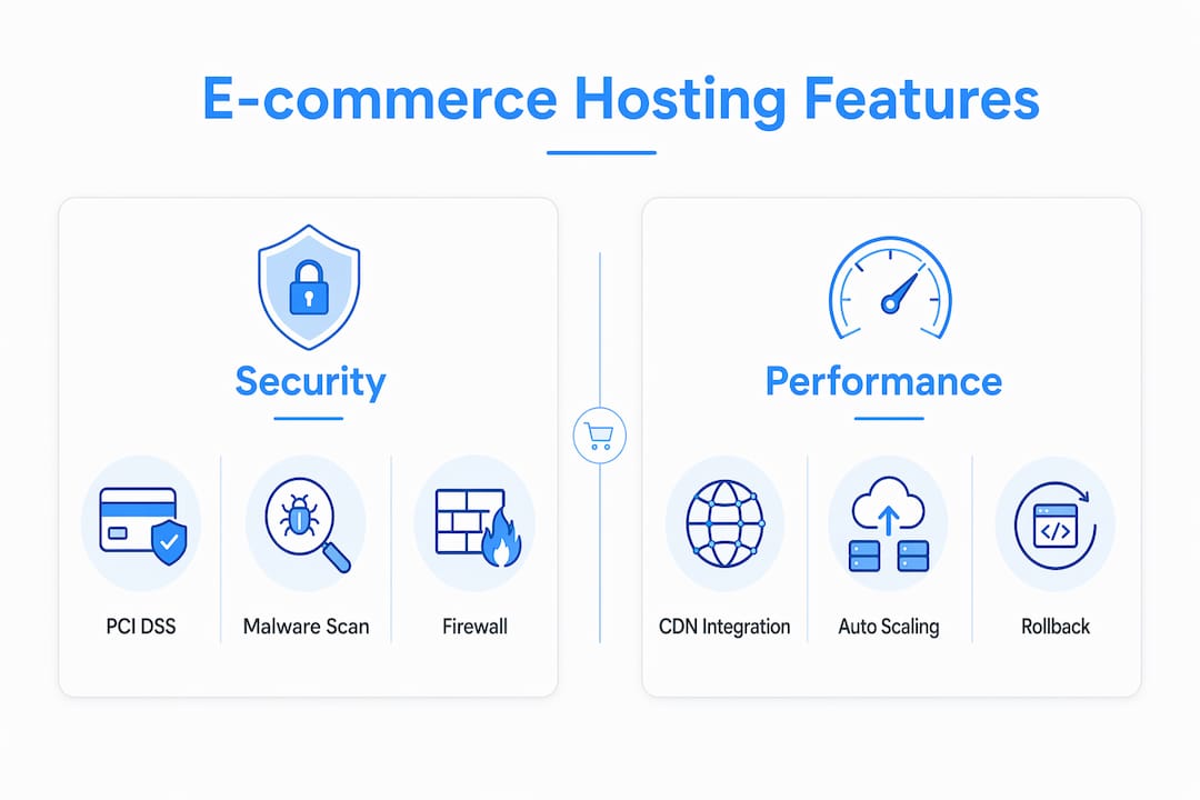 Infographic comparing security and performance features