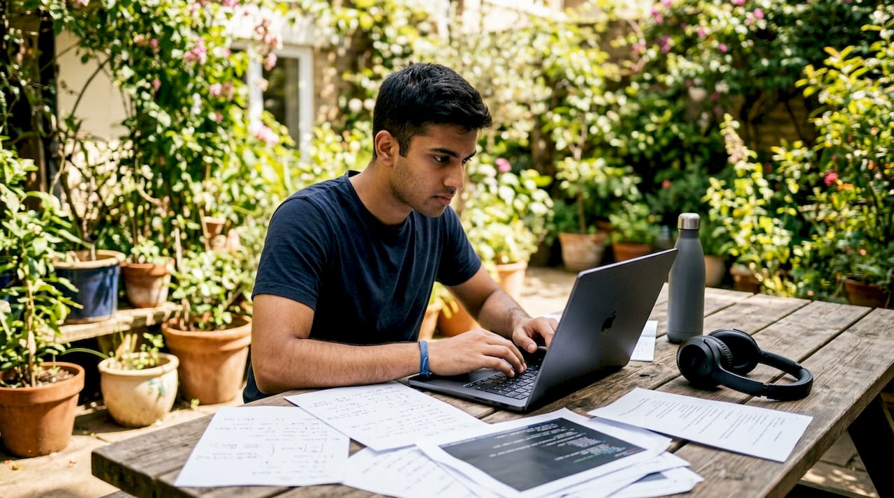 Developer working on digital ecosystem software