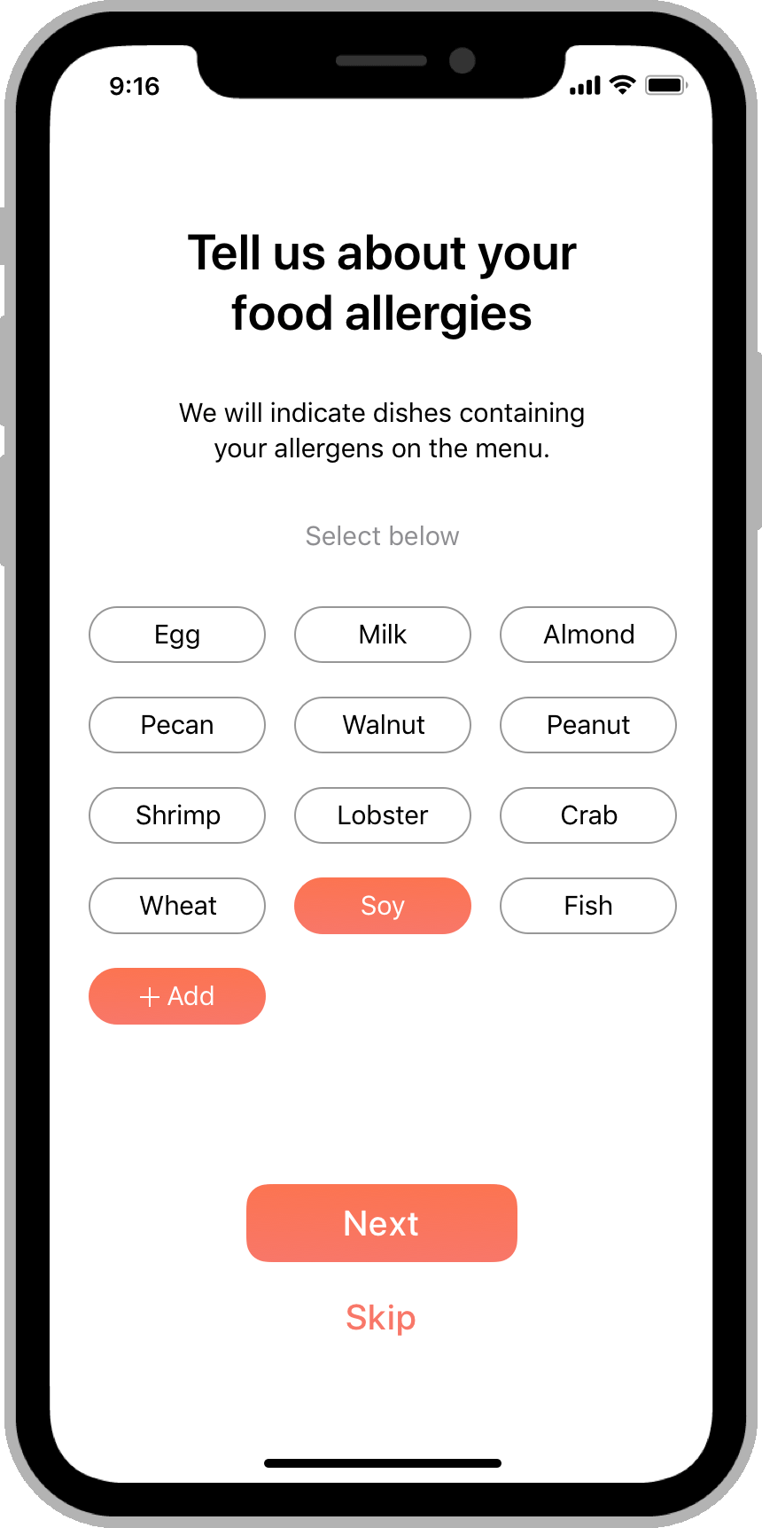 Considering Food Allergies and Dietary Restrictions