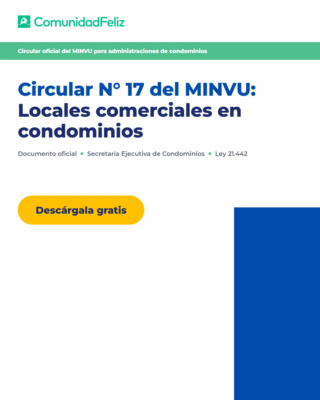 Circular N° 17 del MINVU sobre locales comerciales en condominios de vivienda de interés público