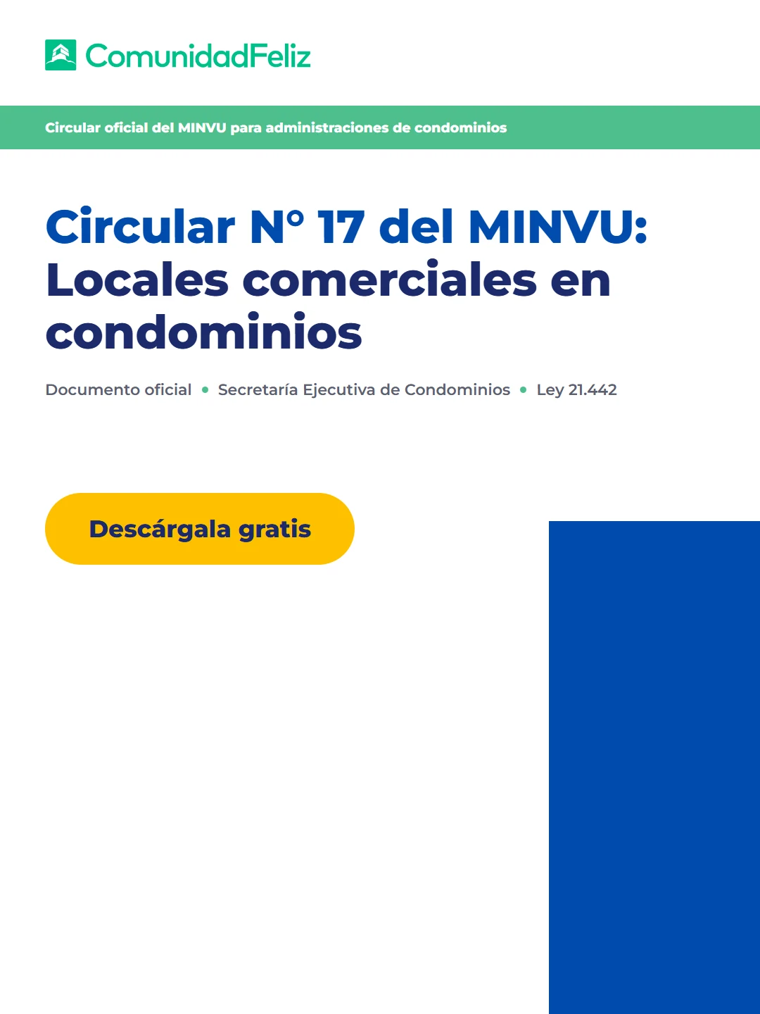 Circular N° 17 del MINVU sobre locales comerciales en condominios de vivienda de interés público