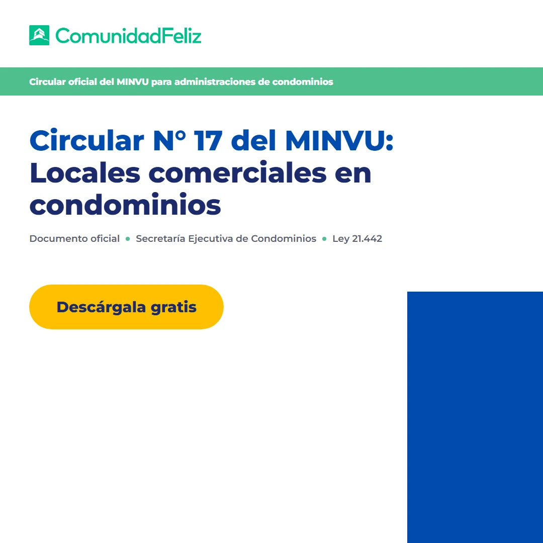 Circular N° 17 del MINVU sobre locales comerciales en condominios de vivienda de interés público