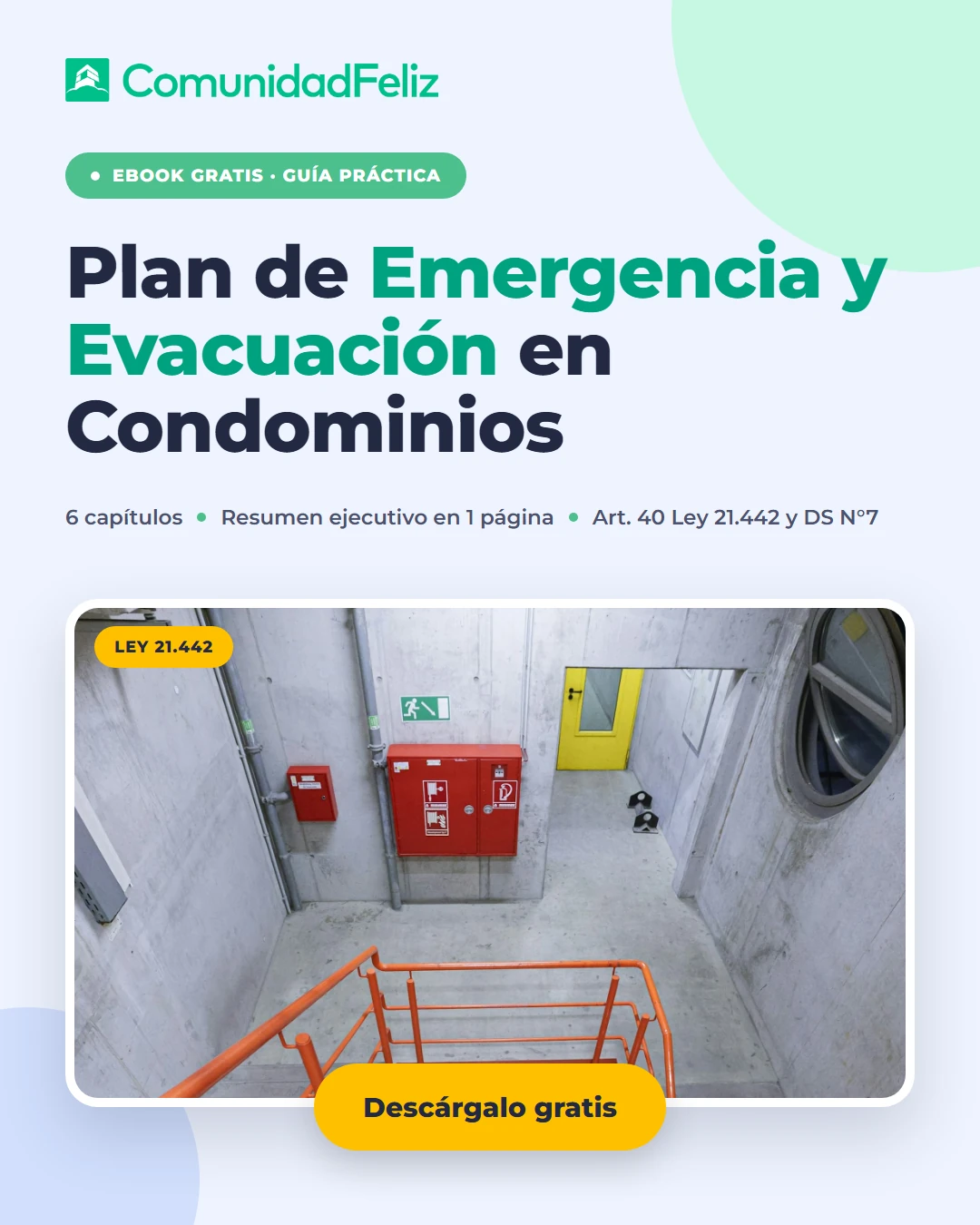 Plan de Emergencia y Evacuación en Condominios — ebook gratis de ComunidadFeliz para administradores y comités