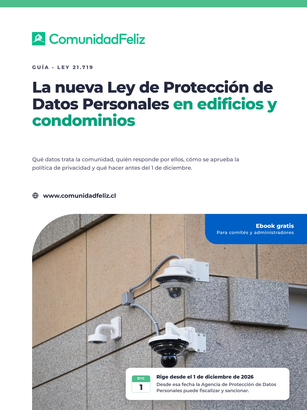 Portada de la guía La nueva Ley de Protección de Datos Personales en edificios y condominios