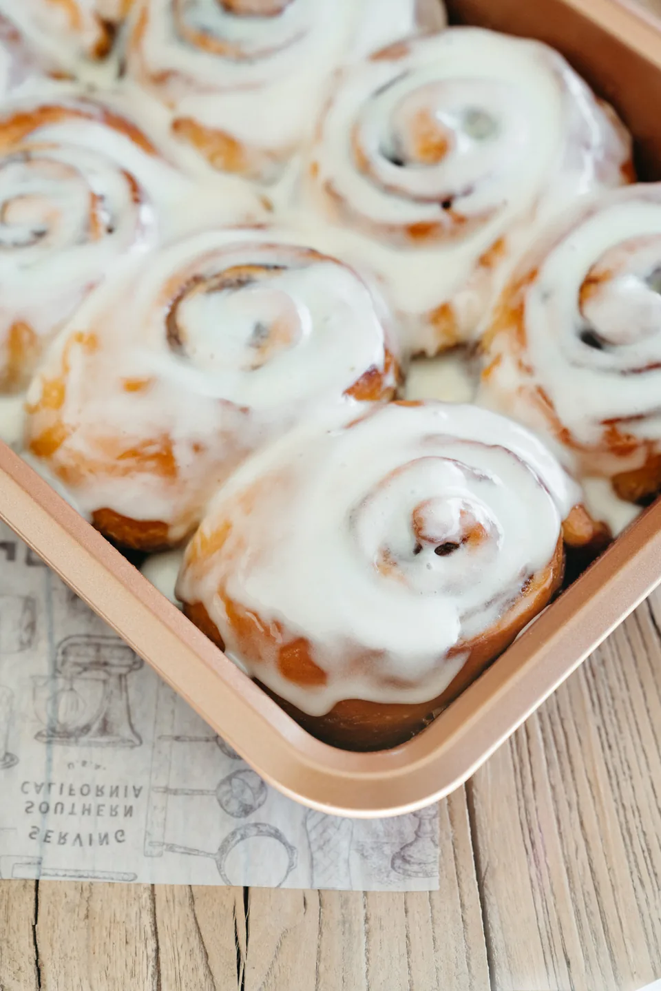 Ellie’s cinnamon rolls with cream cheese icing