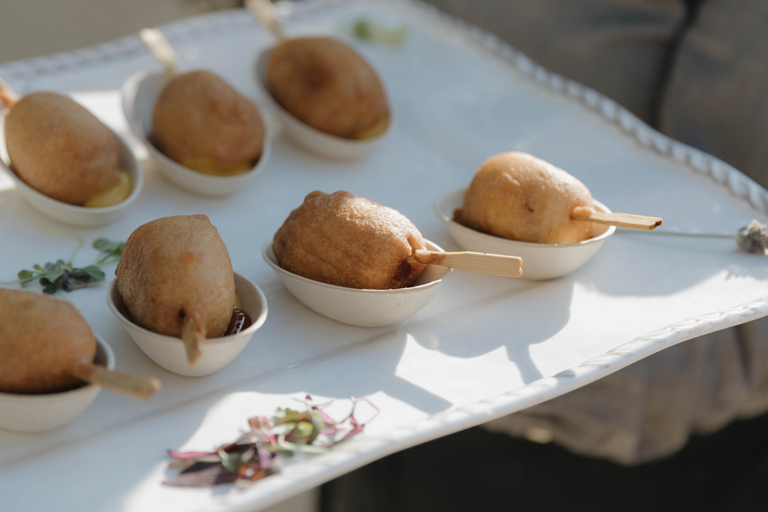 Mini Corn Dog watch party appetizers.