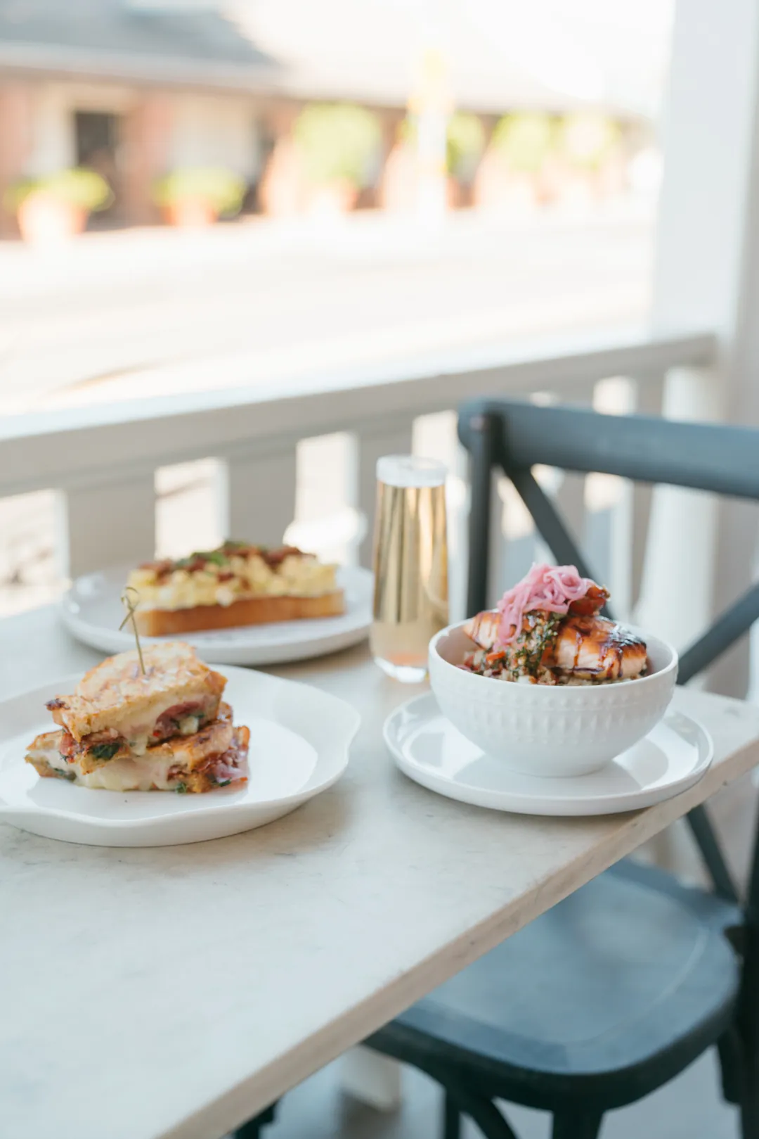 January food and drink specials on the Egan House patio