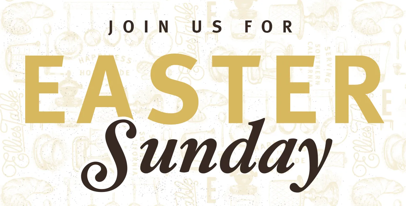 Graphic reading “Join us for Easter Sunday”
