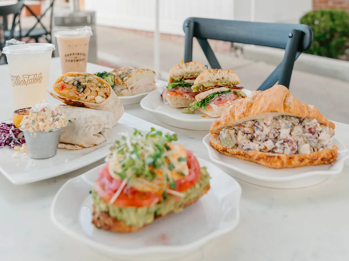 Sandwiches, wraps, avocado toast and drinks from Ellie's Table