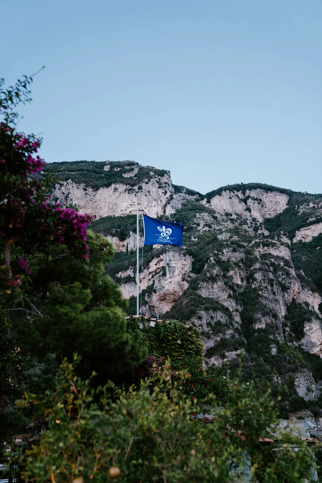 Rocky mountains rising above the Amalfi Coast