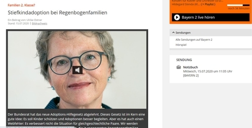 Der Bundesrat hat das neue Adoptions-Hilfegesetz abgelehnt, denn es hat einen Webfehler: Es verbessert nicht die Situation für gleichgeschlechtliche Paare. Wir werden einfach nicht als Familie gesehen, sagen unsere LesMamas Steffi und Vroni. Es folgt ein Gespräch mit unserer Mit-Gründerin Stephanie Gerlach, einer der Mitbegründerinnen des Münchner Regenbogenfamilienzentrums.