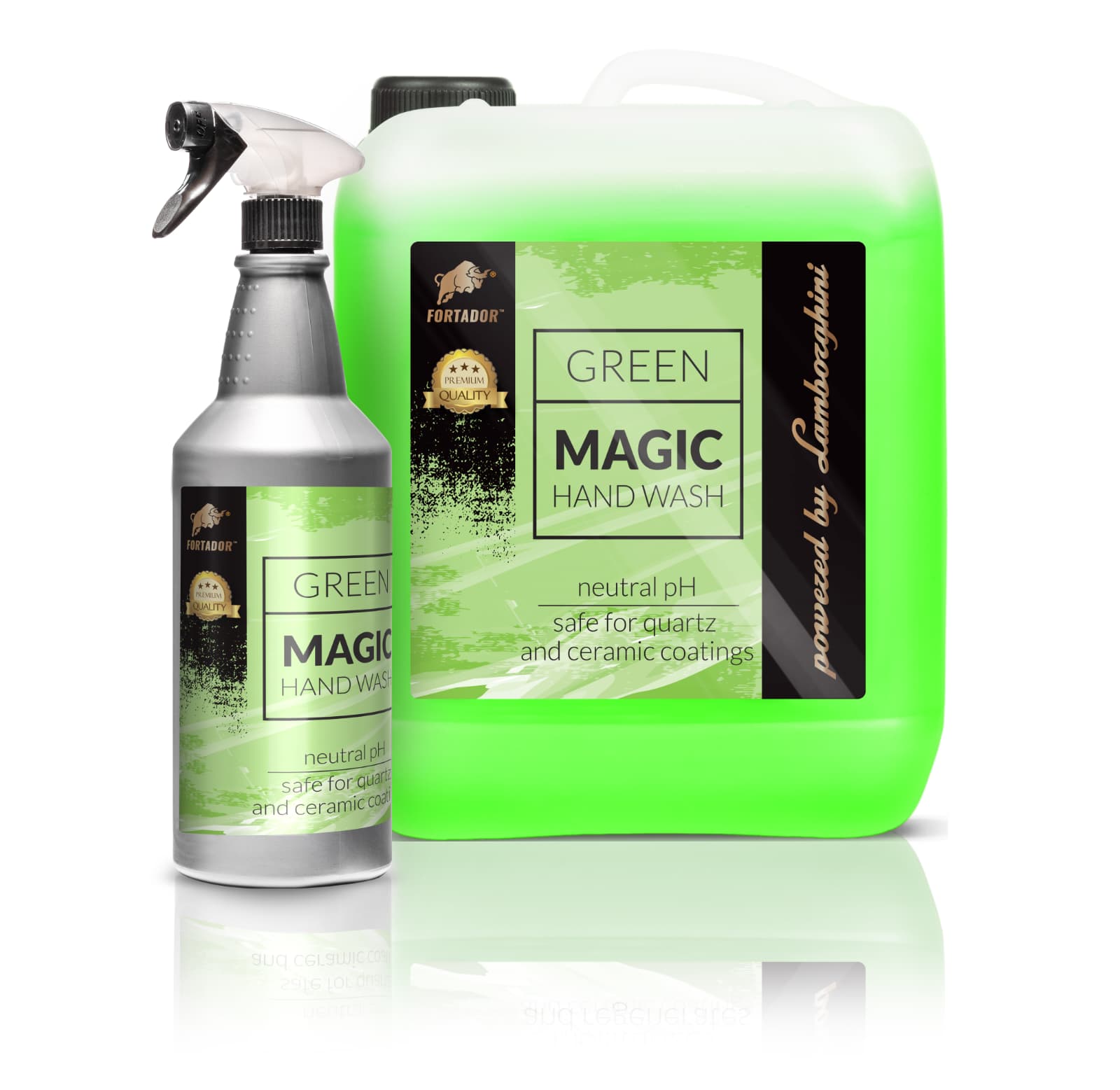 Car Wash and Wax soap | Fortador Green Magic Waterless Hand Wash and Wax