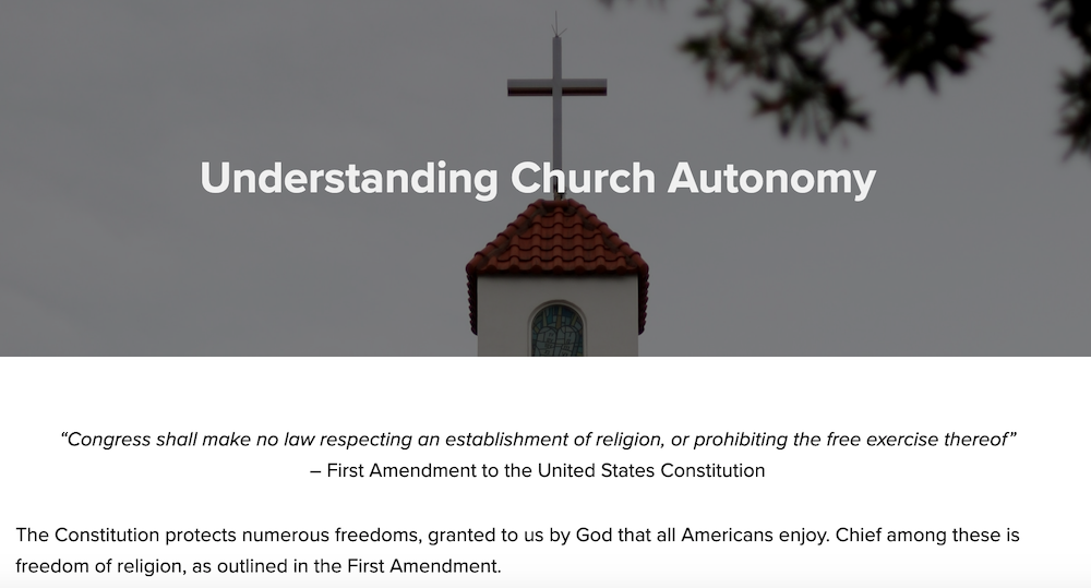 Church Autonomy