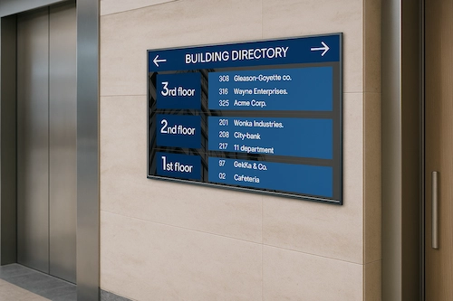 Door identification sign