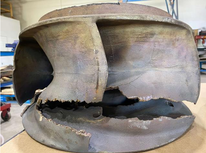 EMNOR Mechanical Inc. | Worthington LN Badly Damaged Pump Impeller