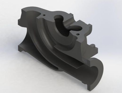 EMNOR Mechanical Inc. | DeLaval 9500 lb Pump Casing Cross Section 3D Model