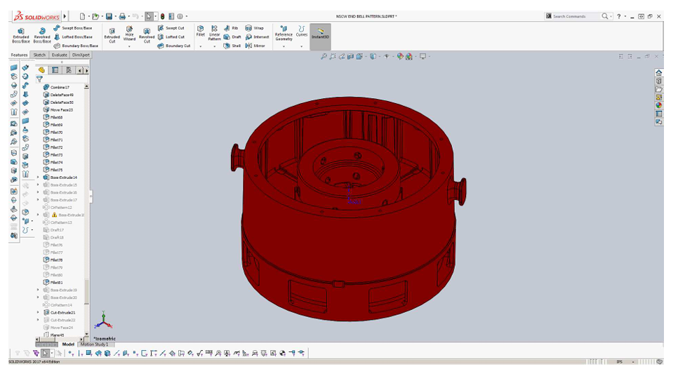 EMNOR Mechanical Inc. | Siemens-Allis-Chalmers Nuclear Safety Motor Endbell 3D Casting Model