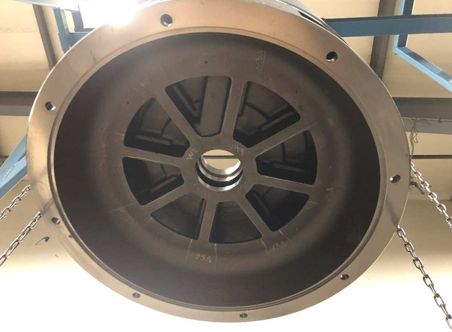 EMNOR Mechanical Inc. | Siemens-Allis-Chalmers Nuclear Safety Motor Endbell Final Machined Bottom View