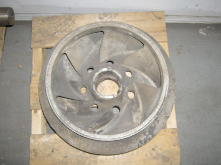 EMNOR Mechanical Inc. | Worthington 18-Inch QL Worn Pump Impeller Interior View