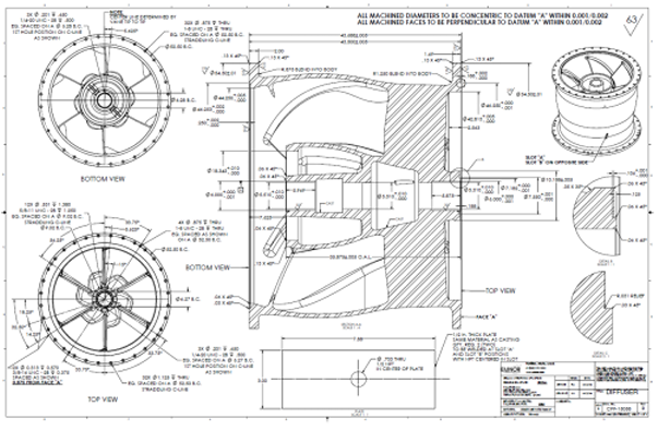 EMNOR Mechanical Inc. | Sulzer and Fairbanks Morse Vertical Pump Bowl Production Drawing