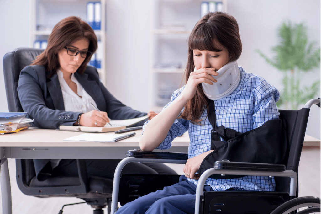 Personal injury lawyer and injured client