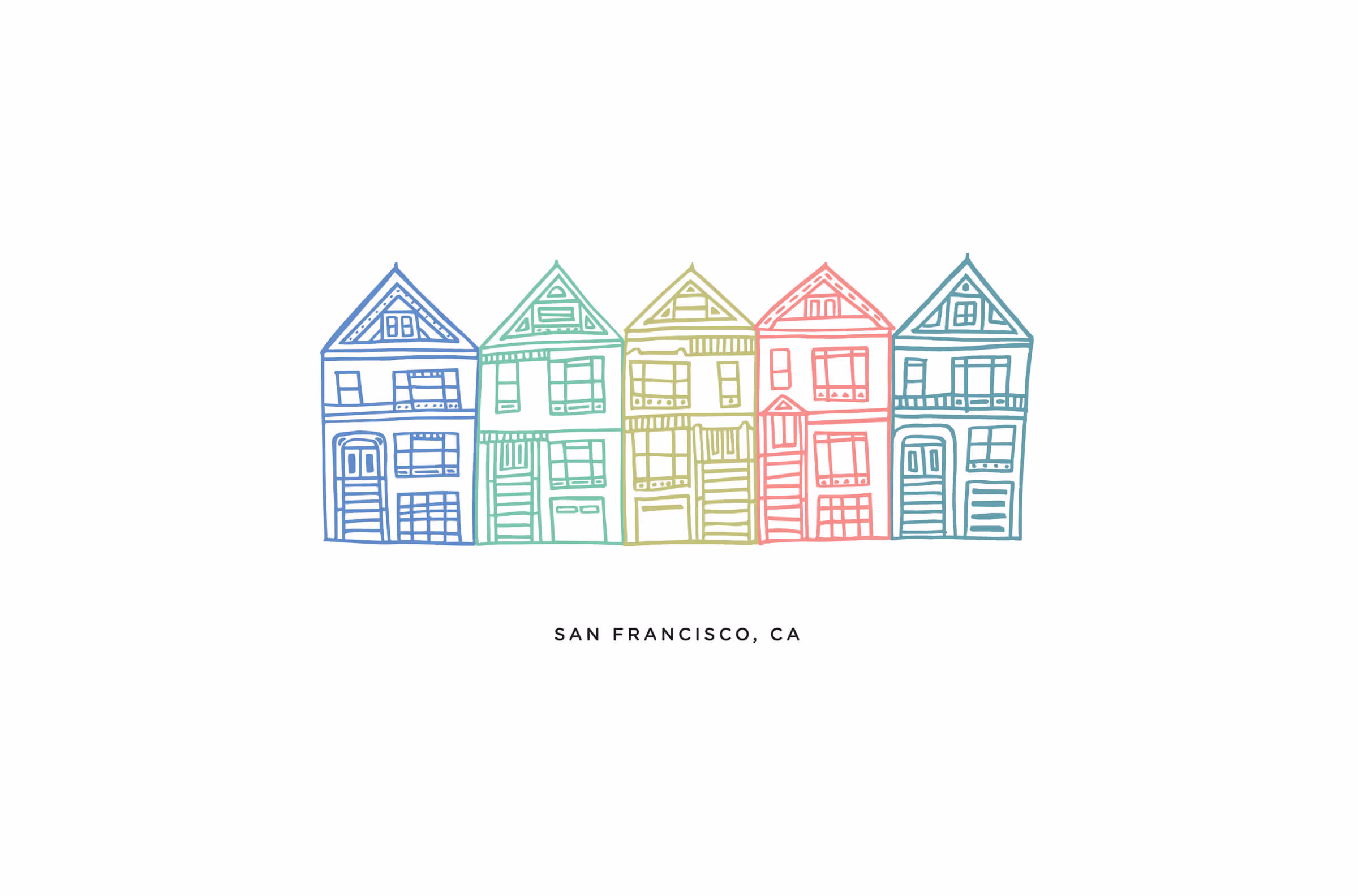 Mariel Feldman illustration San Francisco Painted Ladies