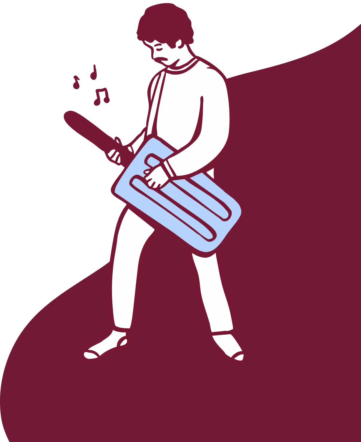 Maua Protein Popsicles illustration popsicle guitar