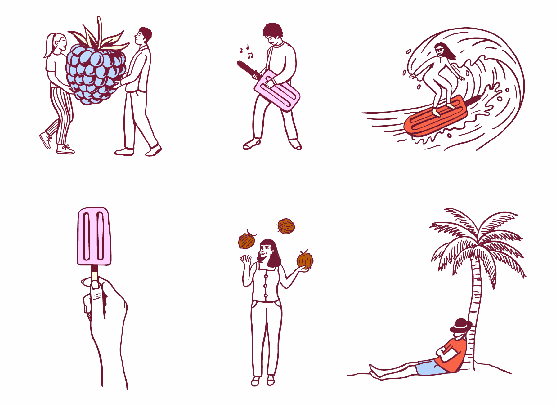 Maua Protein Popsicles brand design custom illustration