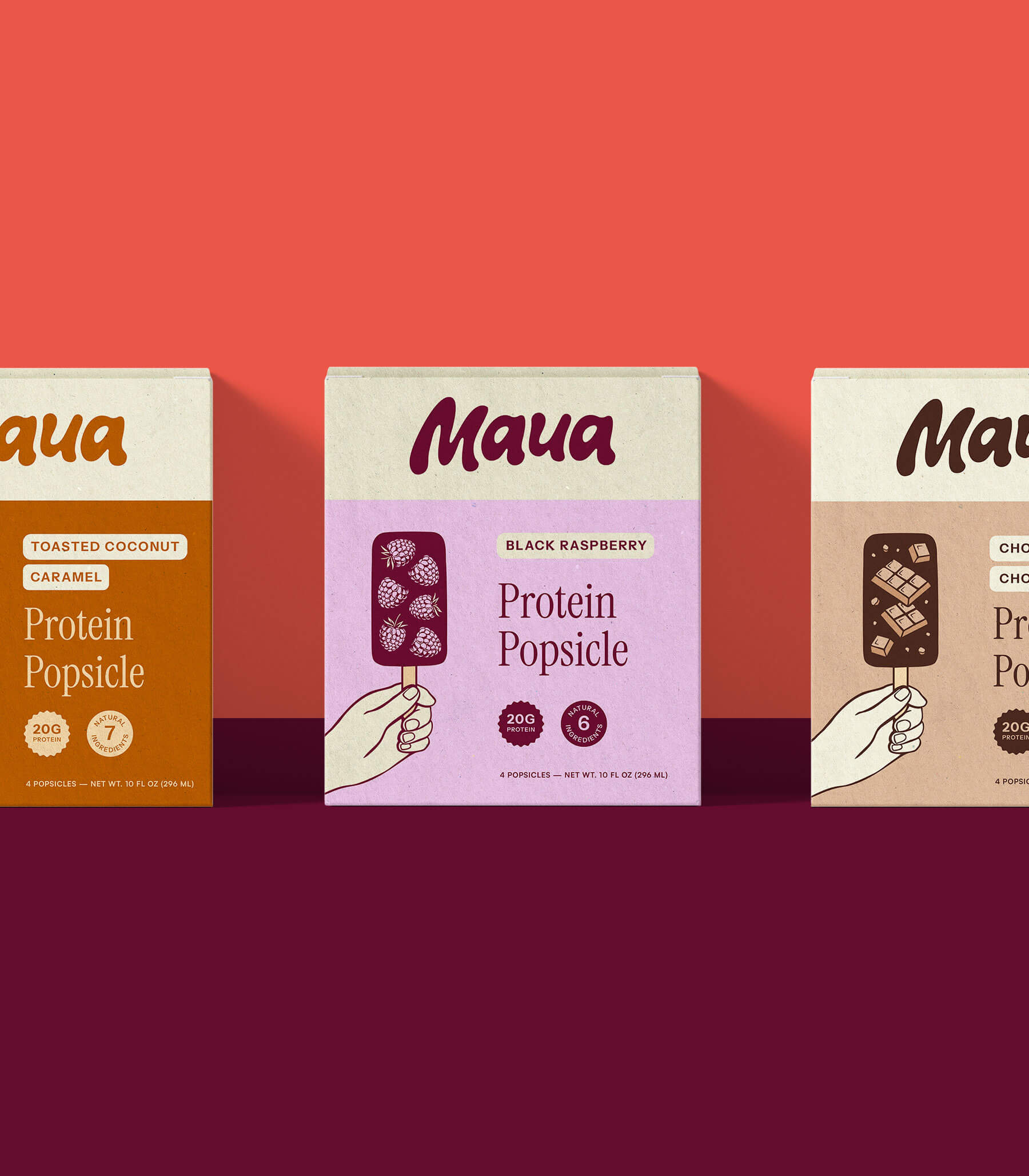 Maua Protein Popsicles packaging design