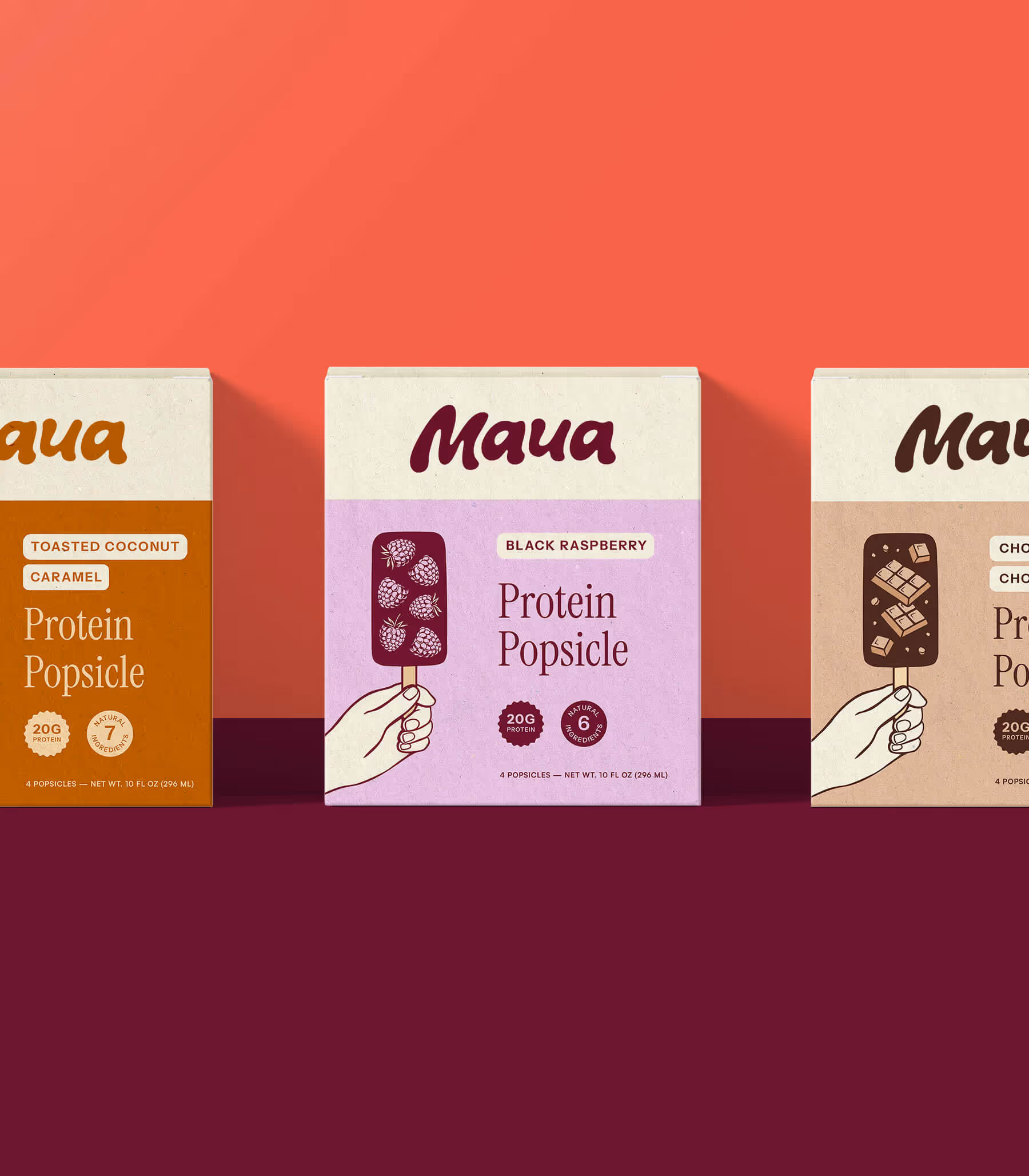 Maua Protein Popsicles packaging design
