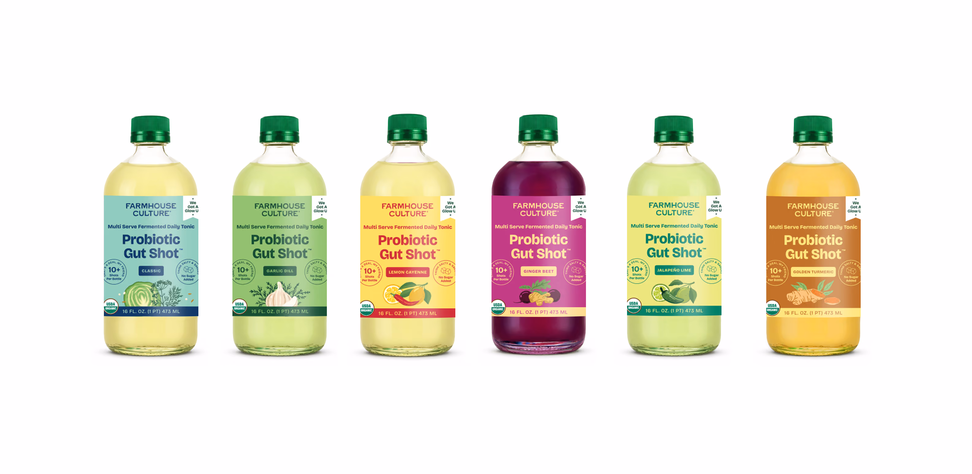 Farmhouse Culture gut shot product packaging design