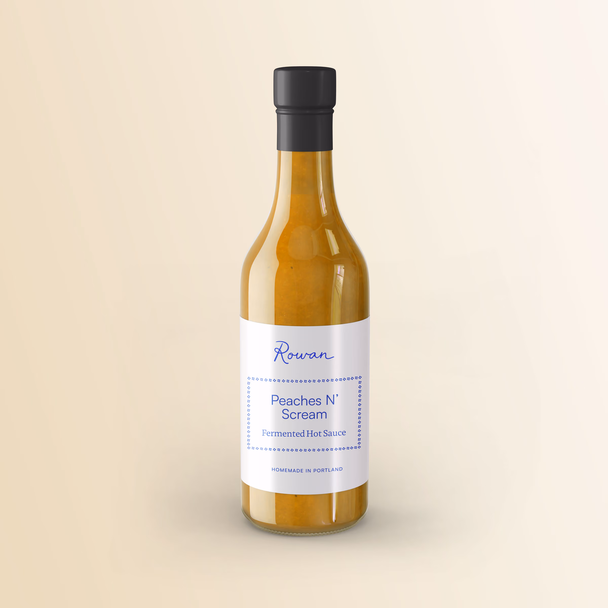 Rowan hot sauce label design
