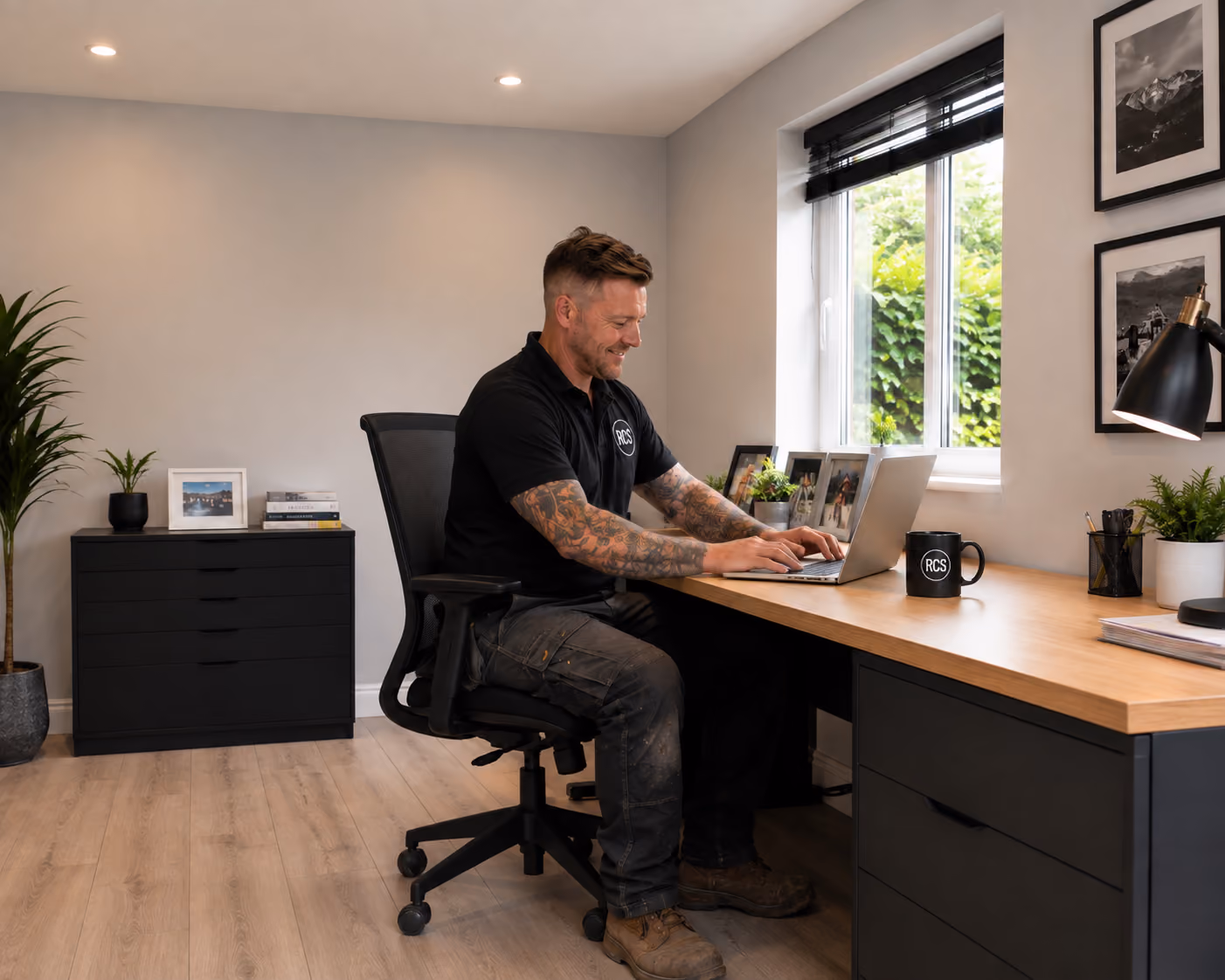 Completed garage to home office conversion project