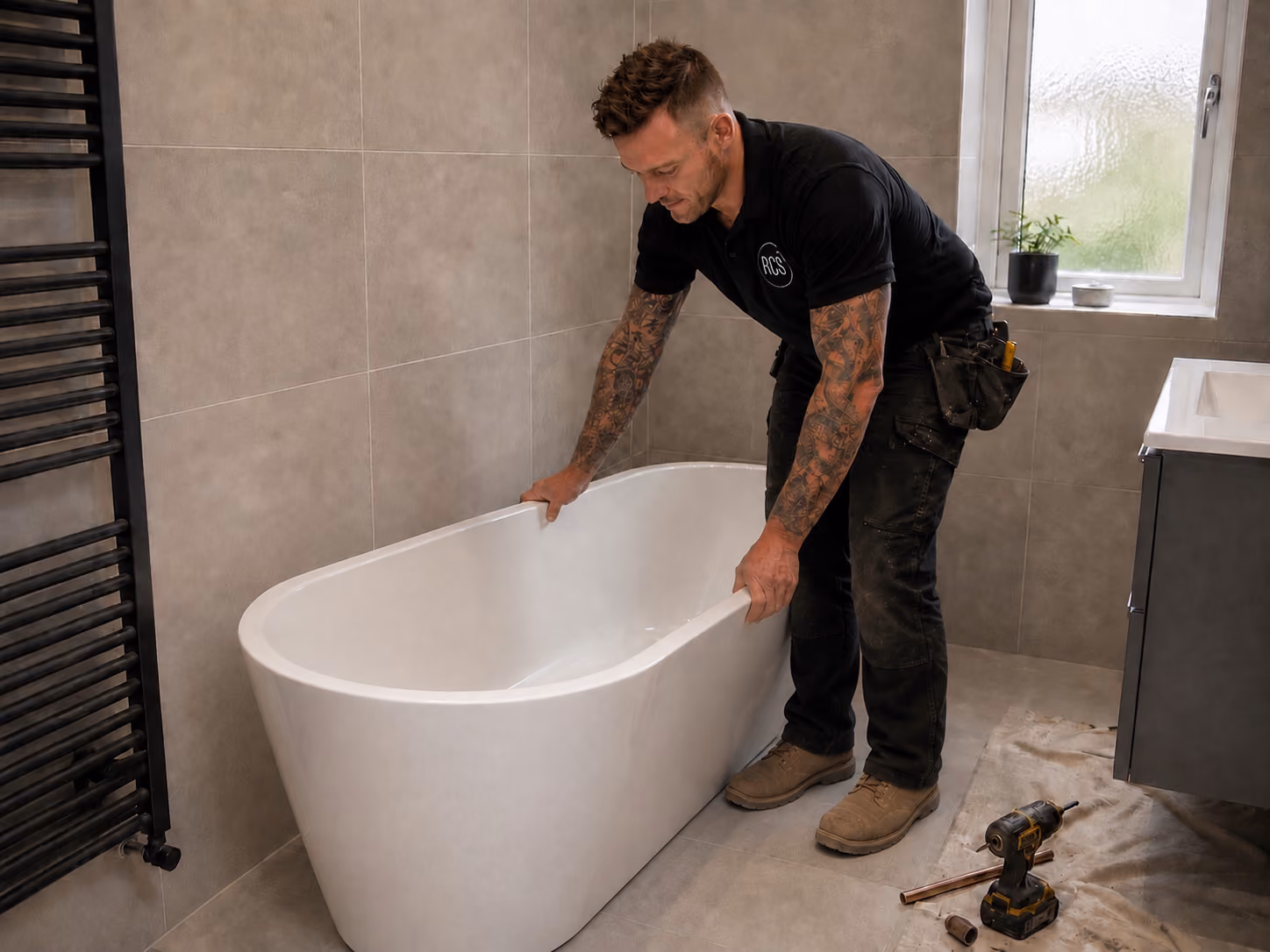 New bathroom installation