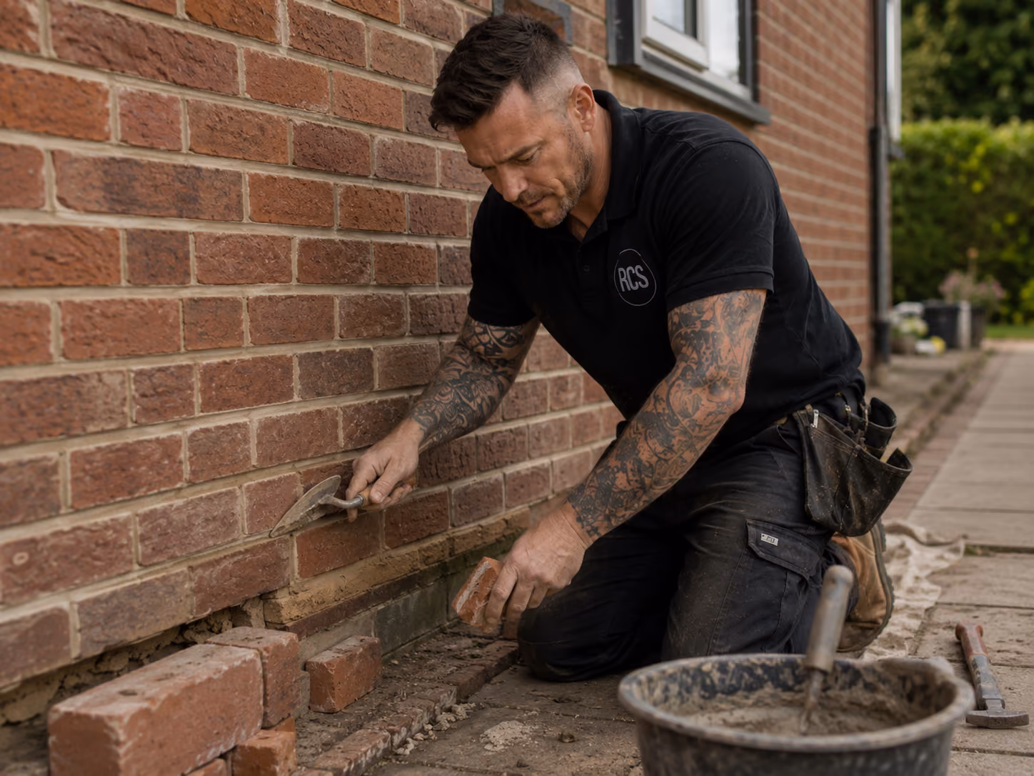 Brickwork repairs completed on boundary wall
