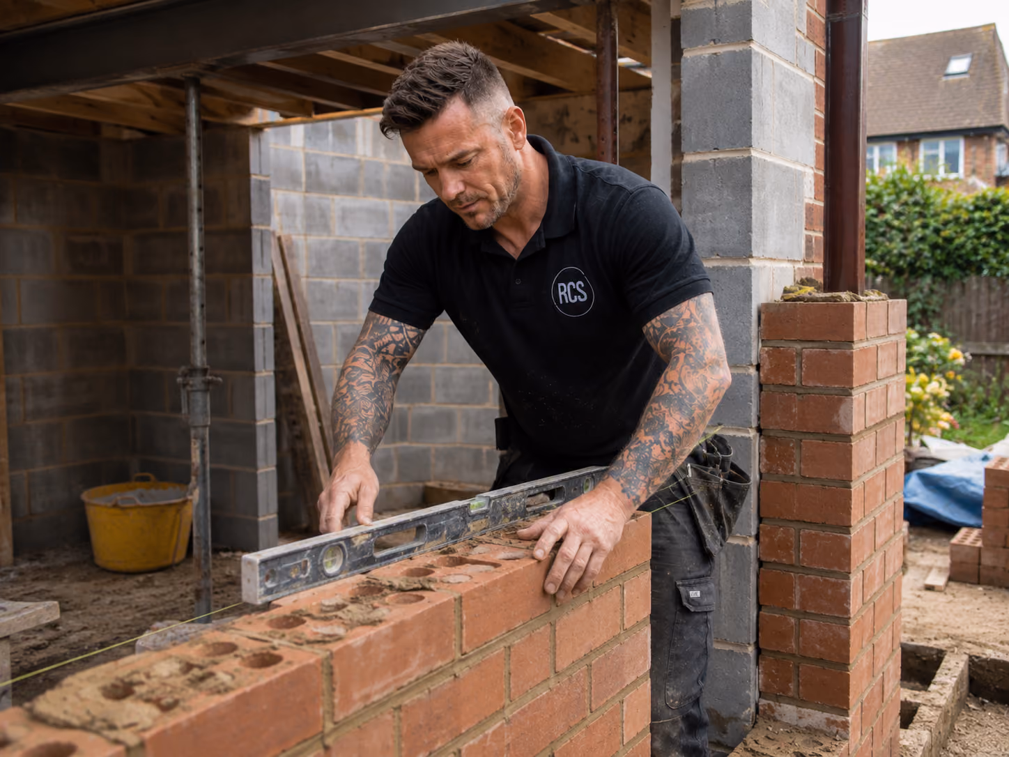 Structural bricklaying for home extension