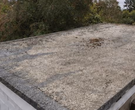 Flat roof before replacement