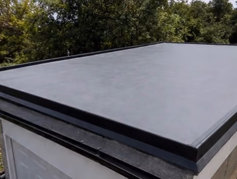 Flat roof after replacement