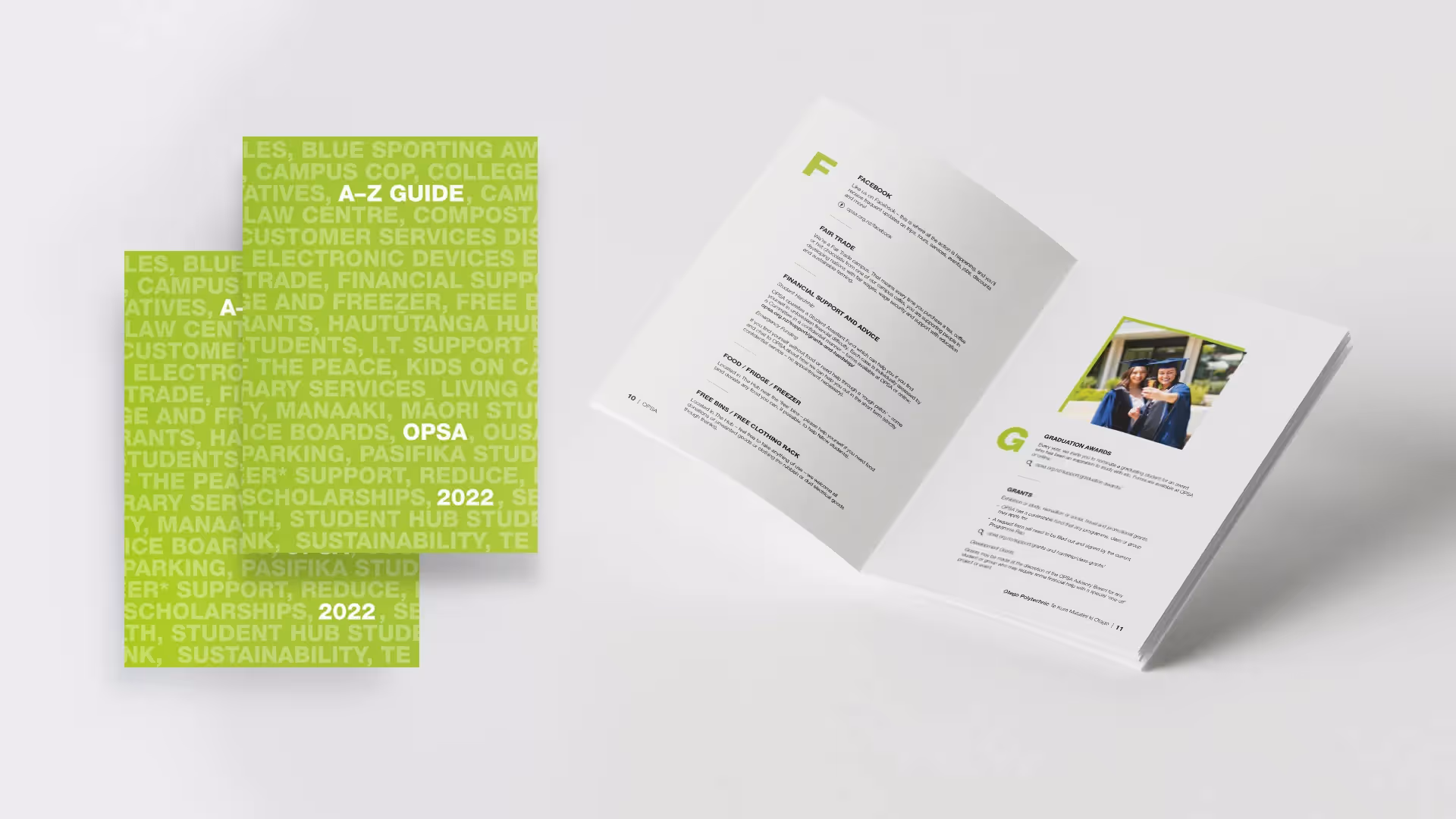 Lauren Hunter - A–Z Student Guide Redesign for Otago Polytechnic Students’ Association